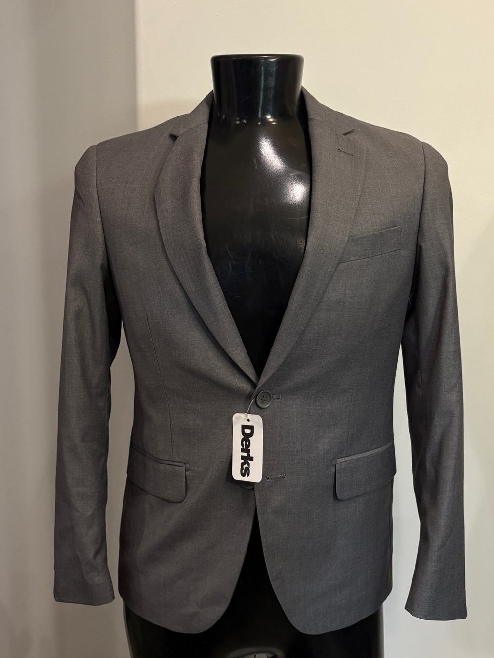 Brand new Derks FiveStar Light Grey Slim Fit Suit Blazer Jacket Size 38 NWT